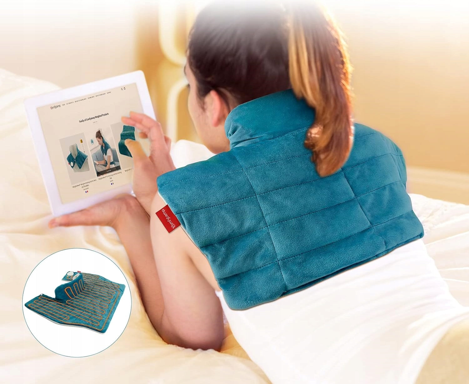 Electric neck blanket arms heating collar with temperature control Medical device no