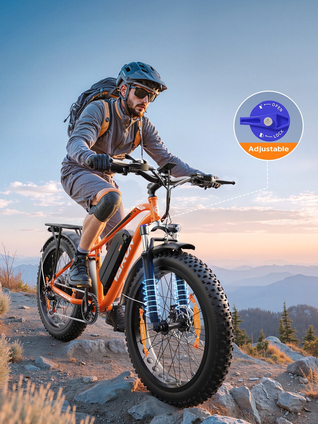Electric off-road bike VARUN 26 x 4,0“ 48V 18AH 150HP 250W 88NM EBIKE Foldability partially assembled, calibrated