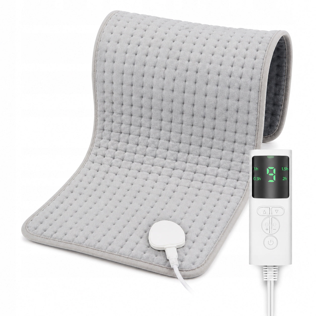 Electric pillow 60x30 cm 6 levels large with timer, soft plush