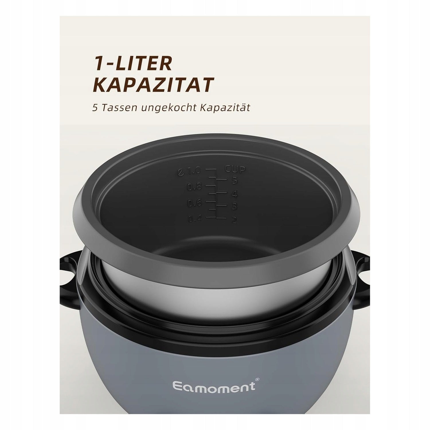 Electric pots 1L Cooking rice for 1-5 people Dominant color black