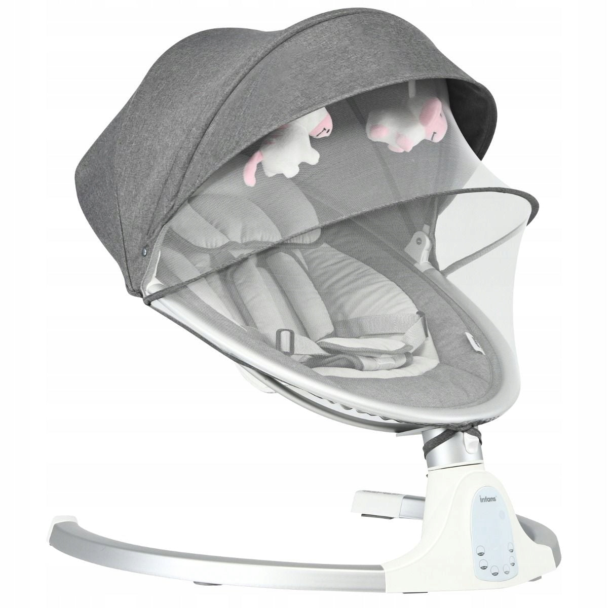 Electric rocker removable visor Costway BC1001DE-GR x 62 x 128 cm