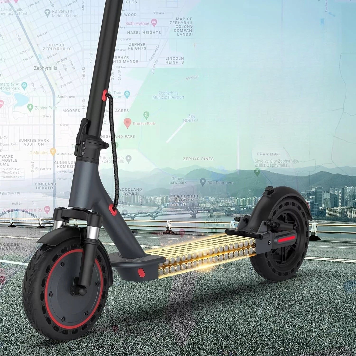 Electric scooter 10″ 500W dual hydraulic shock absorption LADPED LP10-0101 Packaging status original