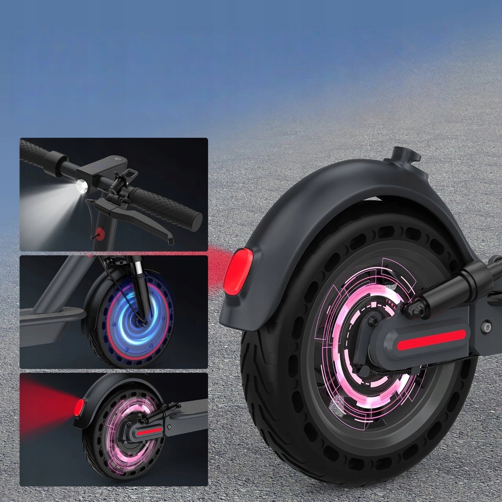 Electric scooter 10″ 500W dual hydraulic shock absorption LADPED LP10-0101 Weight 16.33 kg