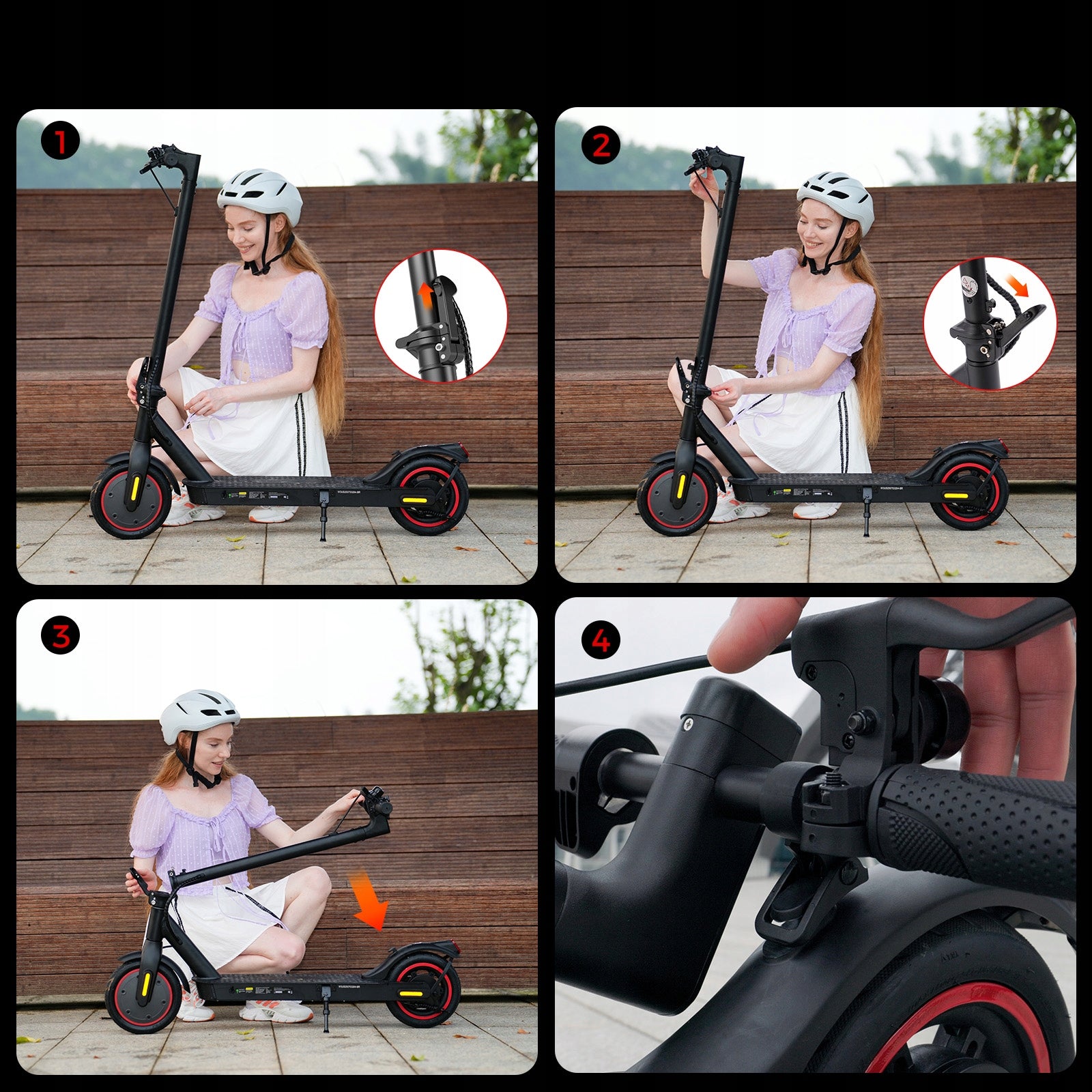 Electric scooter 350W 36V7.8Ah for Adult 34km 3 speed settings Rear Drive Model AgileRide Electric scooter 350W