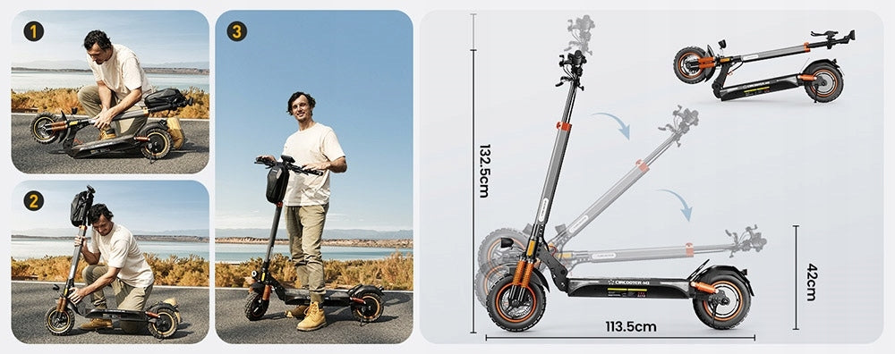 Electric scooter 500W 48V 12.5AH 70HP 10" ABE APP+Circotor bag M2 Color black