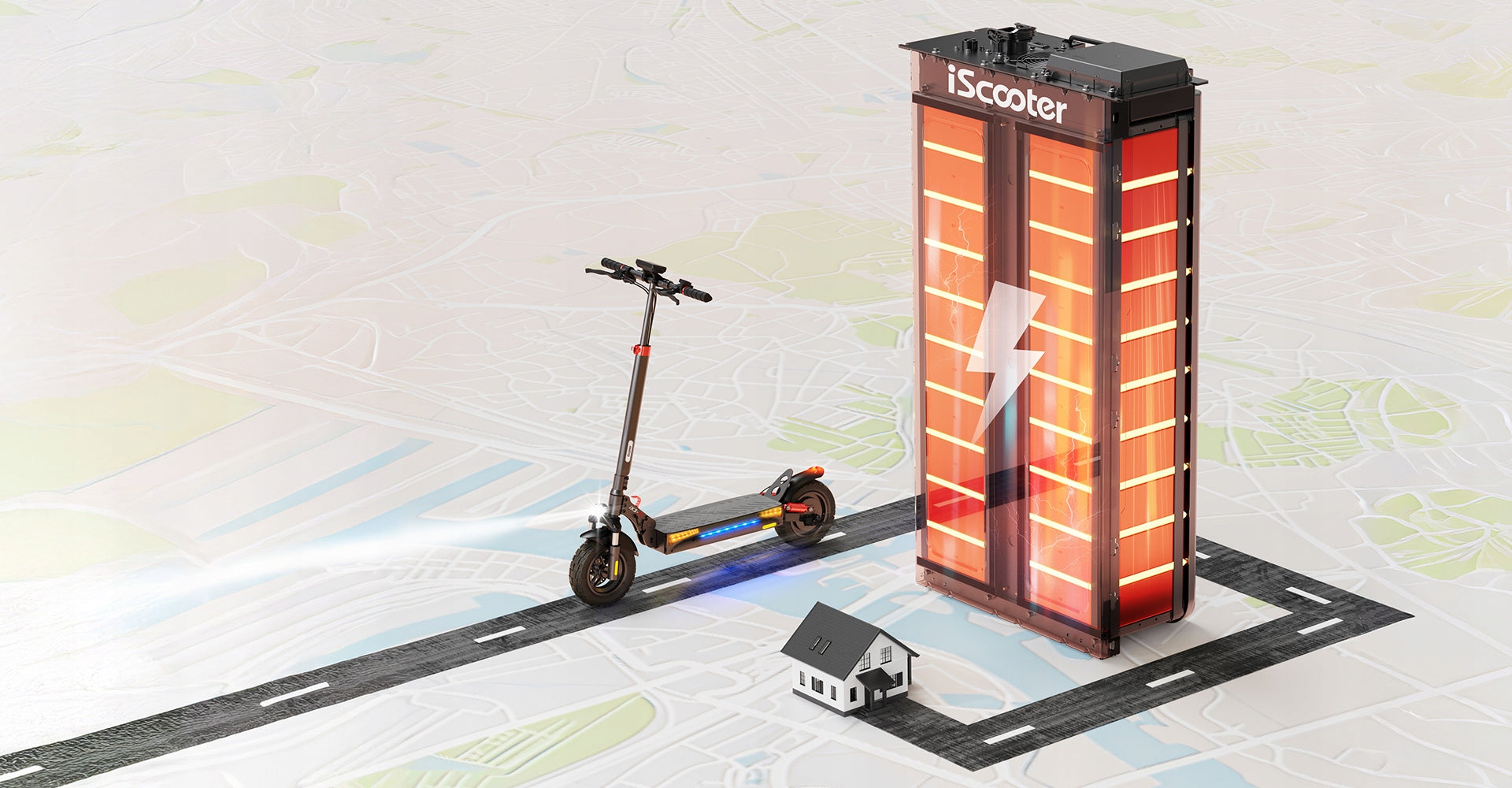 Electric scooter Iscooter ix3 Electric scooter well 800 W Model ix3 Hulajnoga elektryczna well