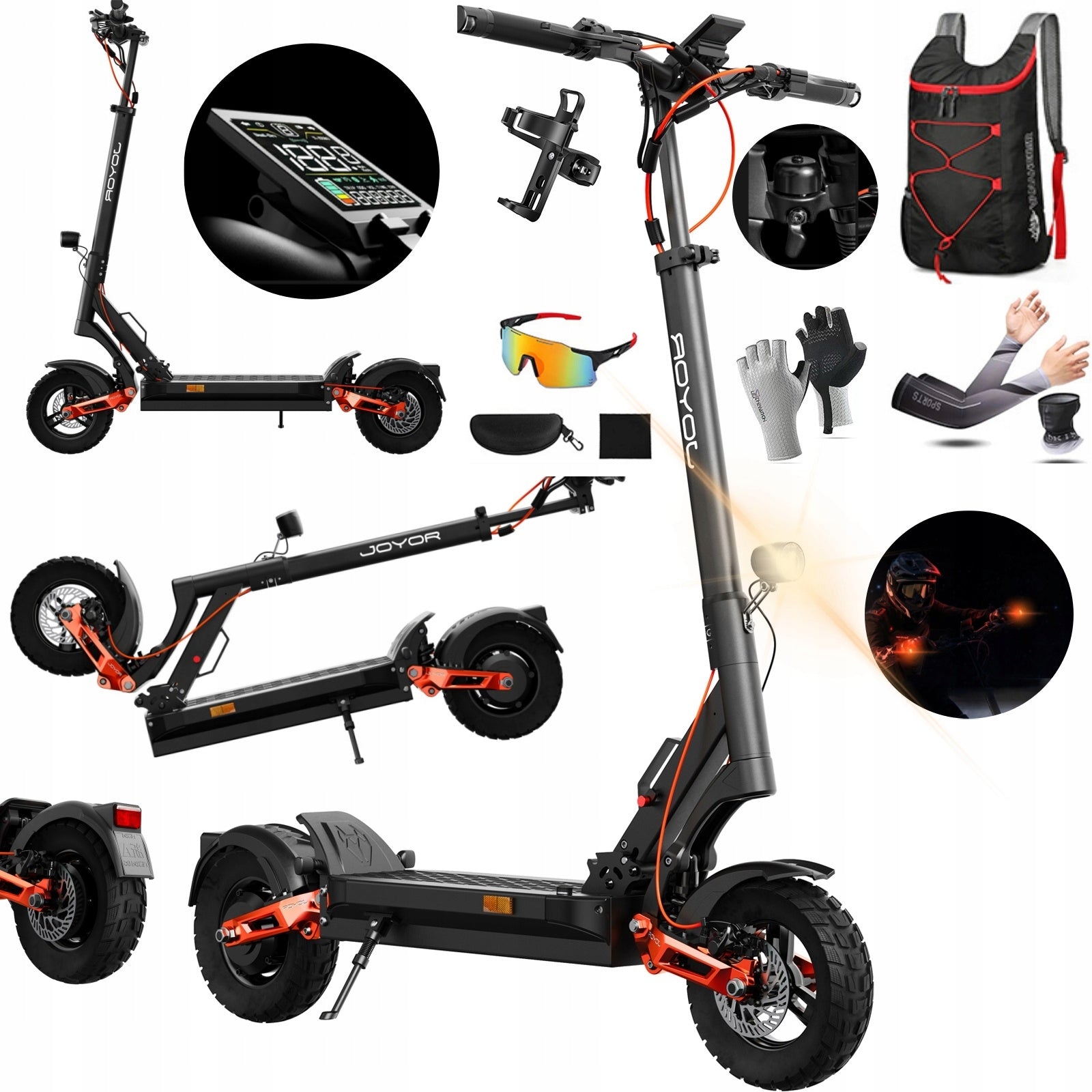 Electric scooter JOYOR T6E PRO ABE 1600W 90HP 48V 26AH Dual motor