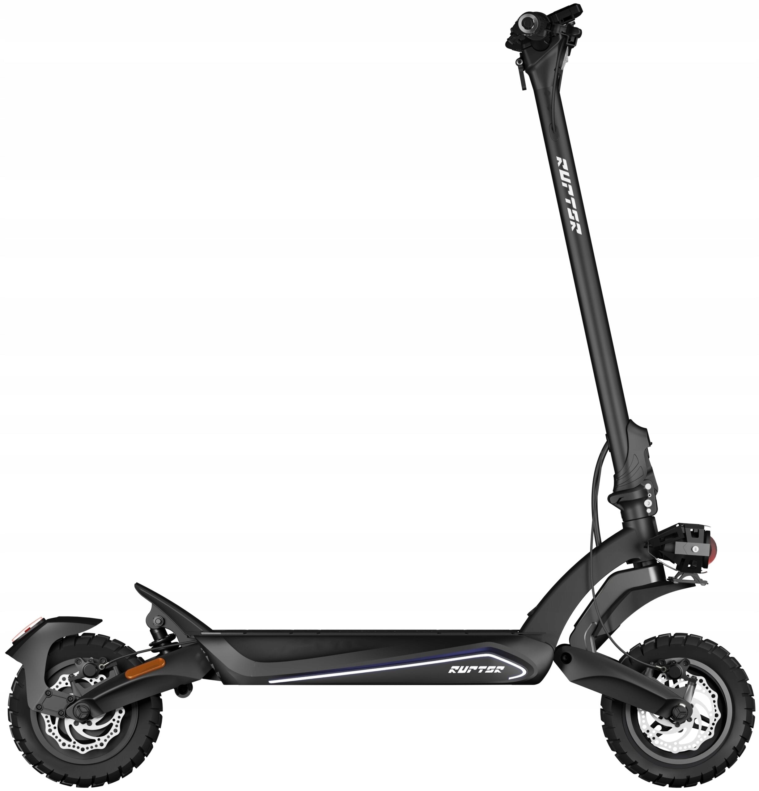Electric scooter RUPTOR R3 V4 85km 800W Shock absorption 10" Black Additional features pumped wheels cruise control speedometer horn dedicated application lighting Bluetooth kickstand meter foldable