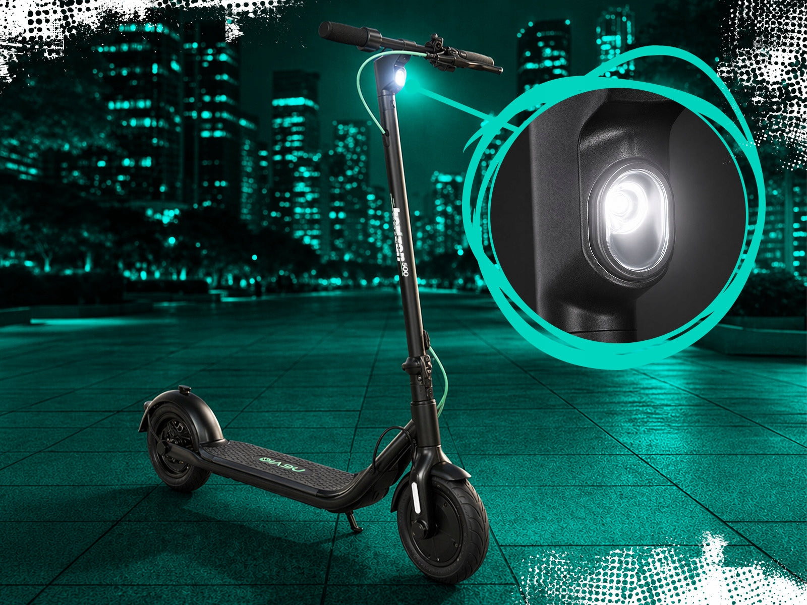 Electric scooter for adults foldable NEVIQ 500W Large RANGE 38km Weight 16.8 kg