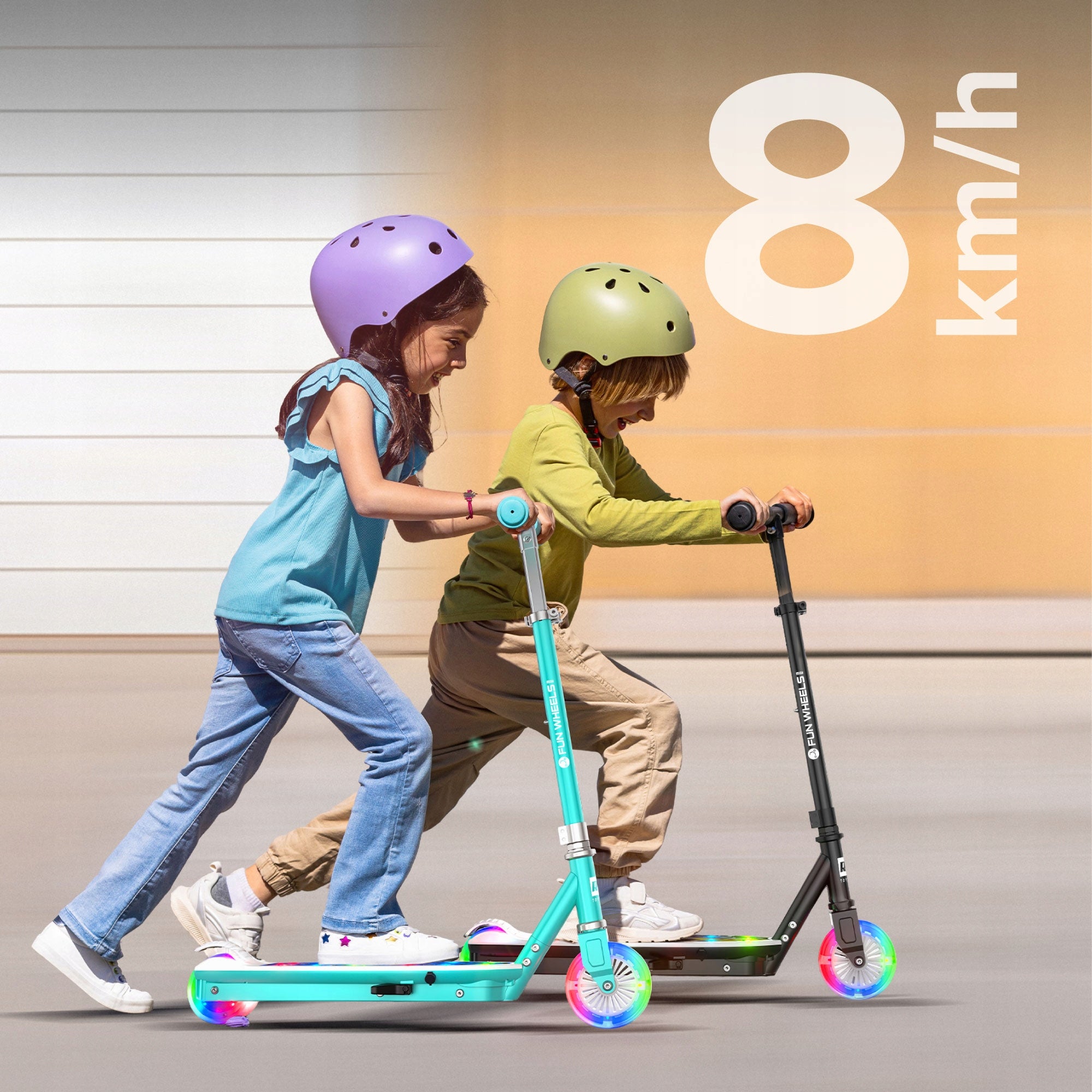 Electric scooter for children FUN WHEELS LIGHT BLUE 50W 50kg 8 km/h 6km Engine power 50 W