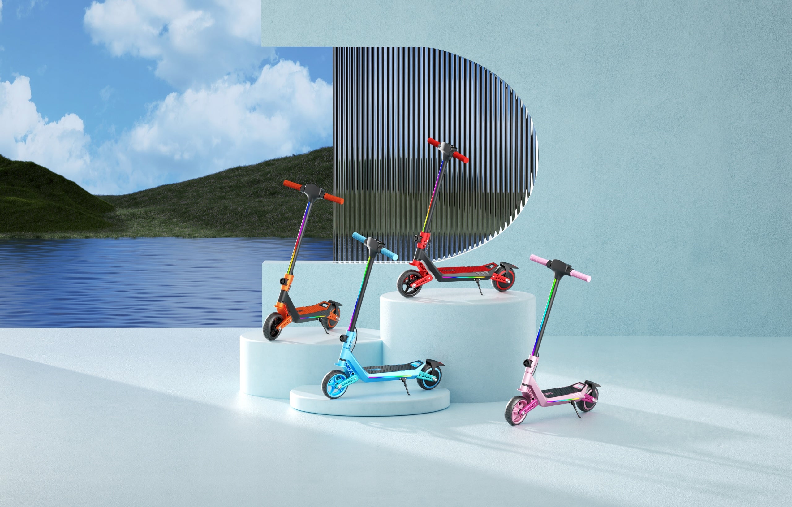Electric scooter for children YIQIFA 130W 16km/h LED boys/girls Maximum speed 16 km/h