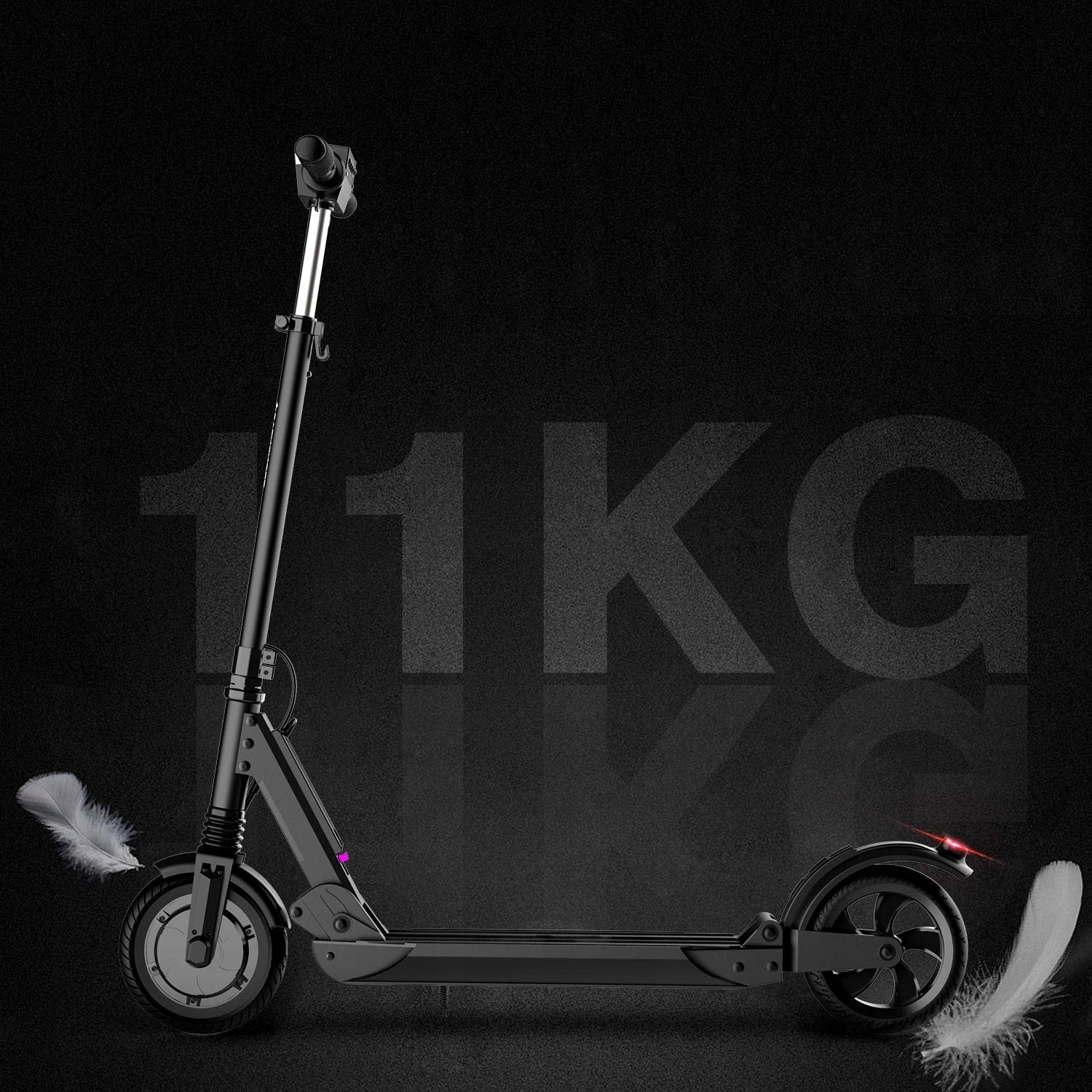 Electric scooter lightweight folding 3speed shock absorption front back black Color black