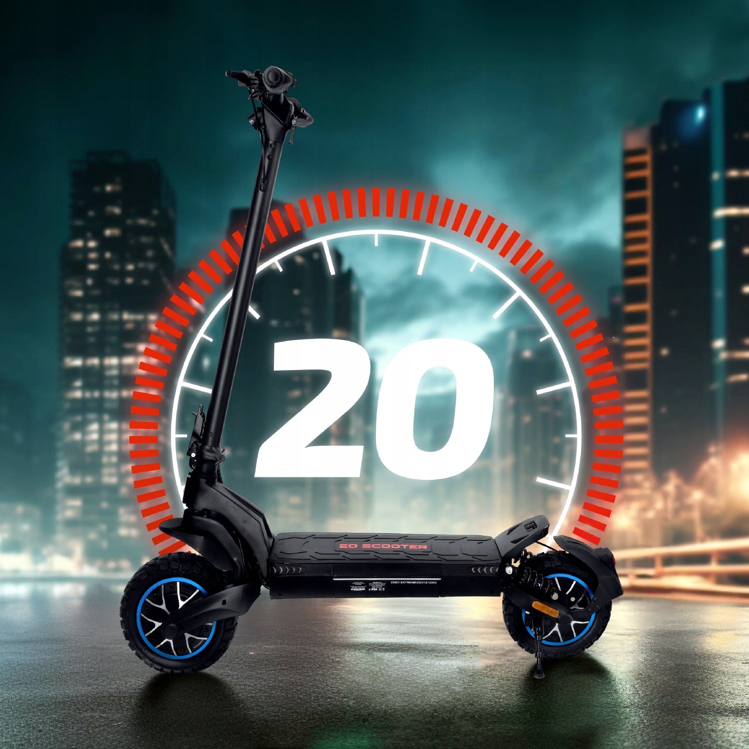 Electric scooter with application range 60 km 4 speed modes 2x800W Manufacturer code EOEXTREME