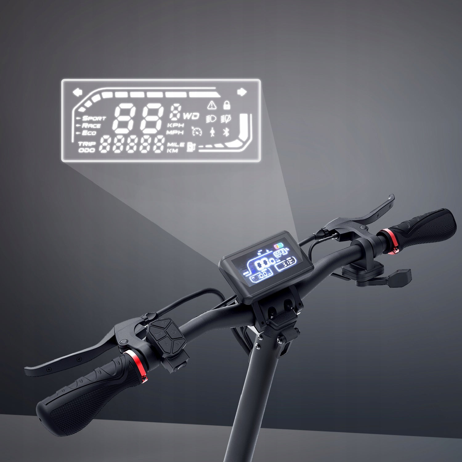 Electric scooter with application range 60 km 4 speed modes 2x800W Model EXTREME