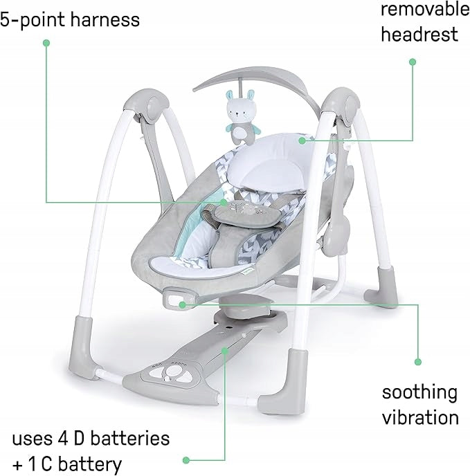 Electric swing Ingenuity ConvertMe 2in1 Raylan vibration Brand Ingenuity