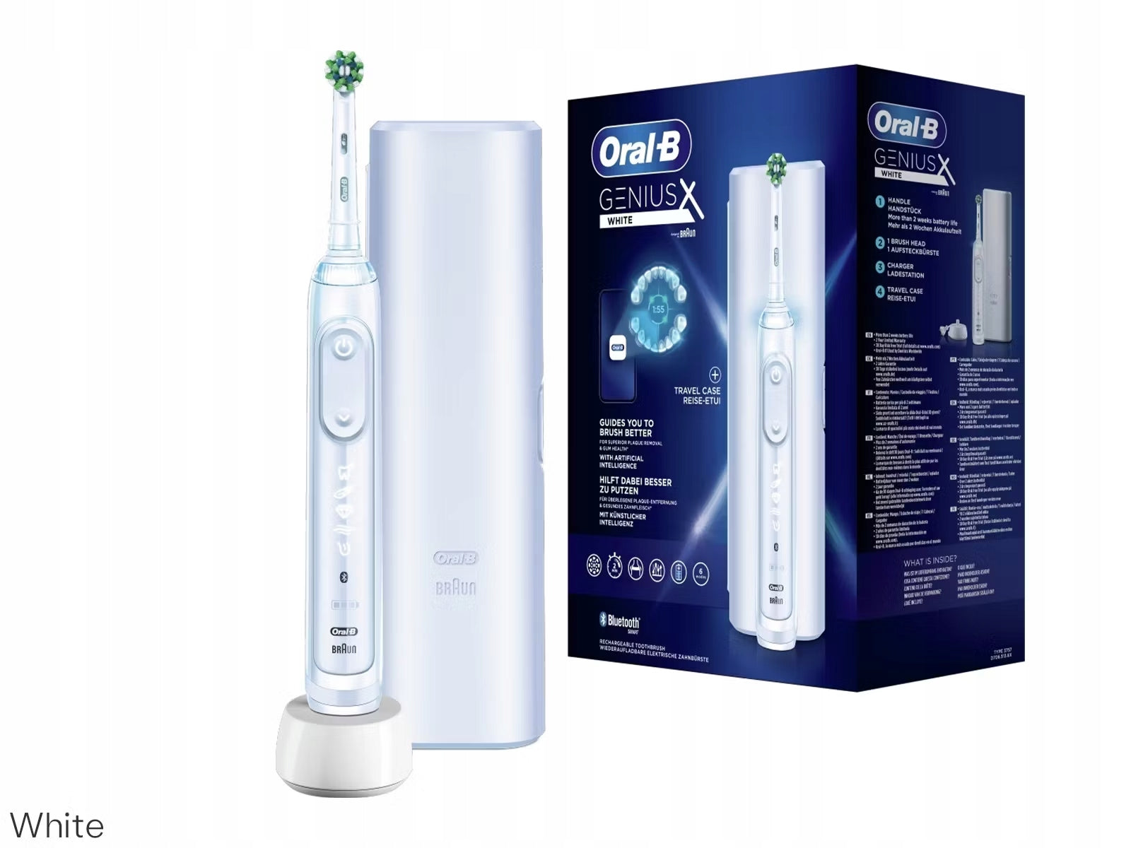 Electric toothbrush Oral-B Genius X White +Etui