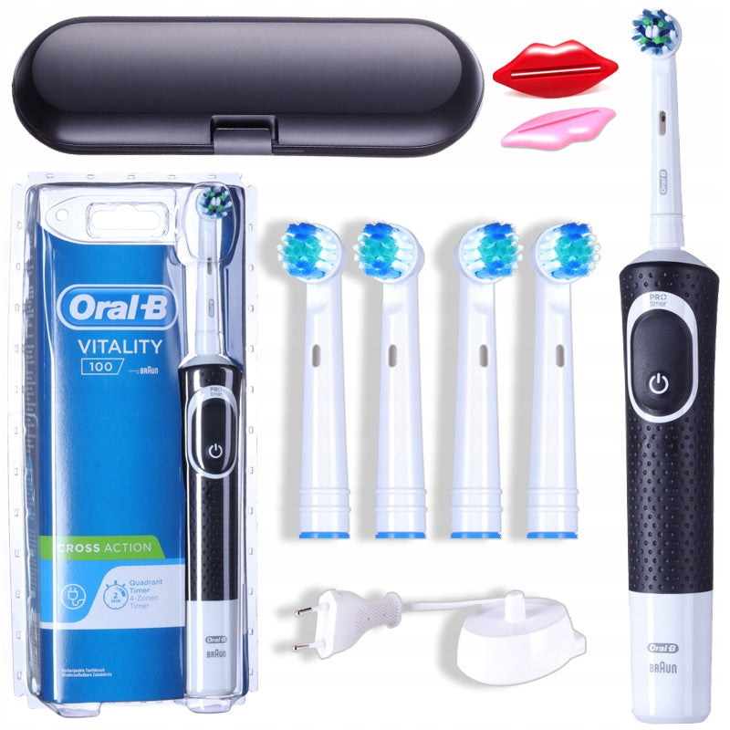 Electric toothbrush Oral-B Vitality 100 Black + Tips + Case