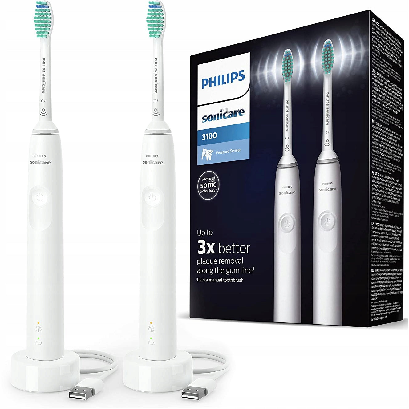 Electric toothbrush Philips sonic 2 tips HX3675/13
