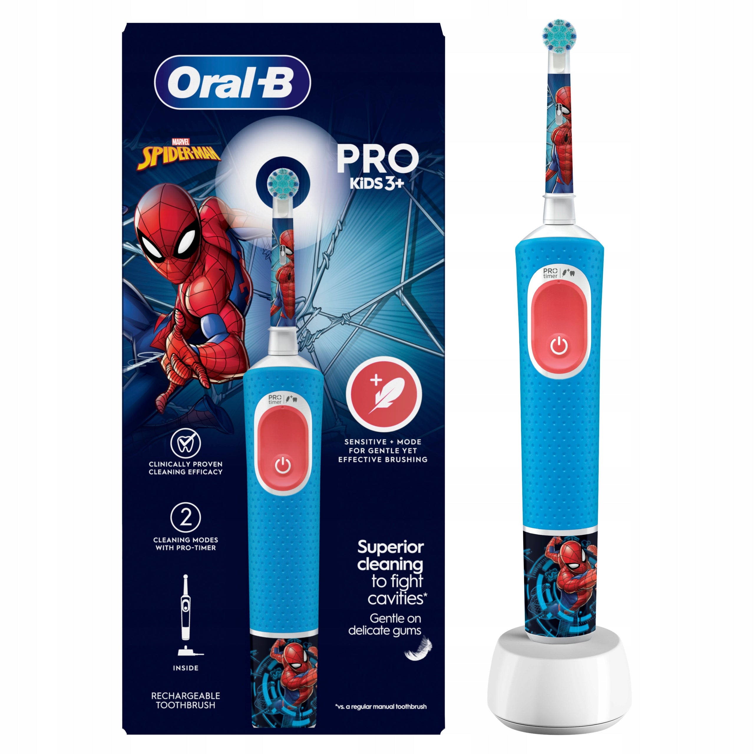 Electric toothbrush for children Oral-B Pro D103 Kids Spiderman 3+
