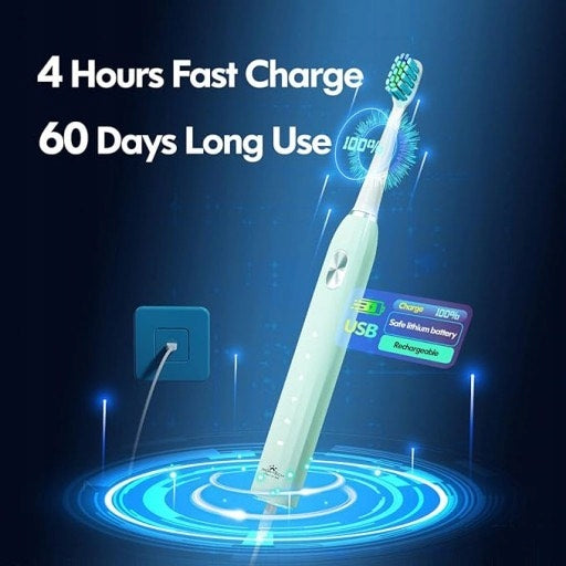 Electric toothbrush with 5 cleaning modes and 9 heads Brand DADA-TECH