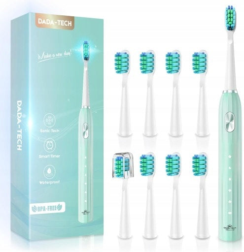 Electric toothbrush with 5 cleaning modes and 9 heads