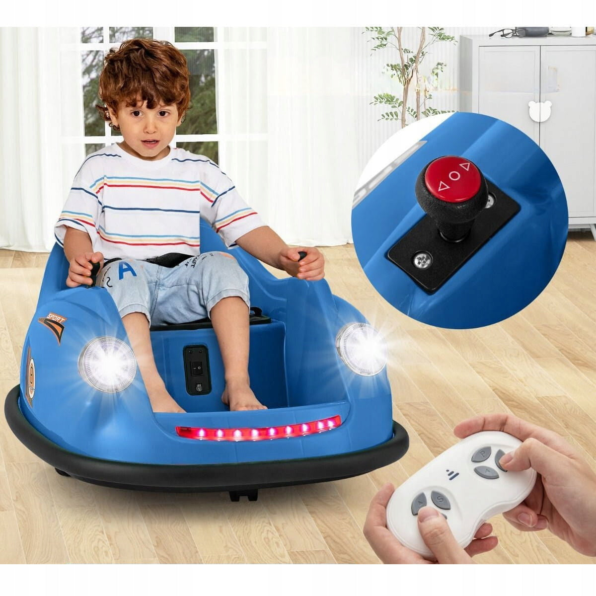 Electric toy car for children 360° Bumper blue Color blue