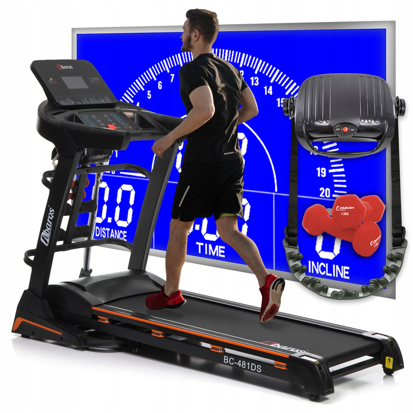 Electric treadmill 20km/h _140 kg Angle auto15% width belt 48 cm Packaging status original