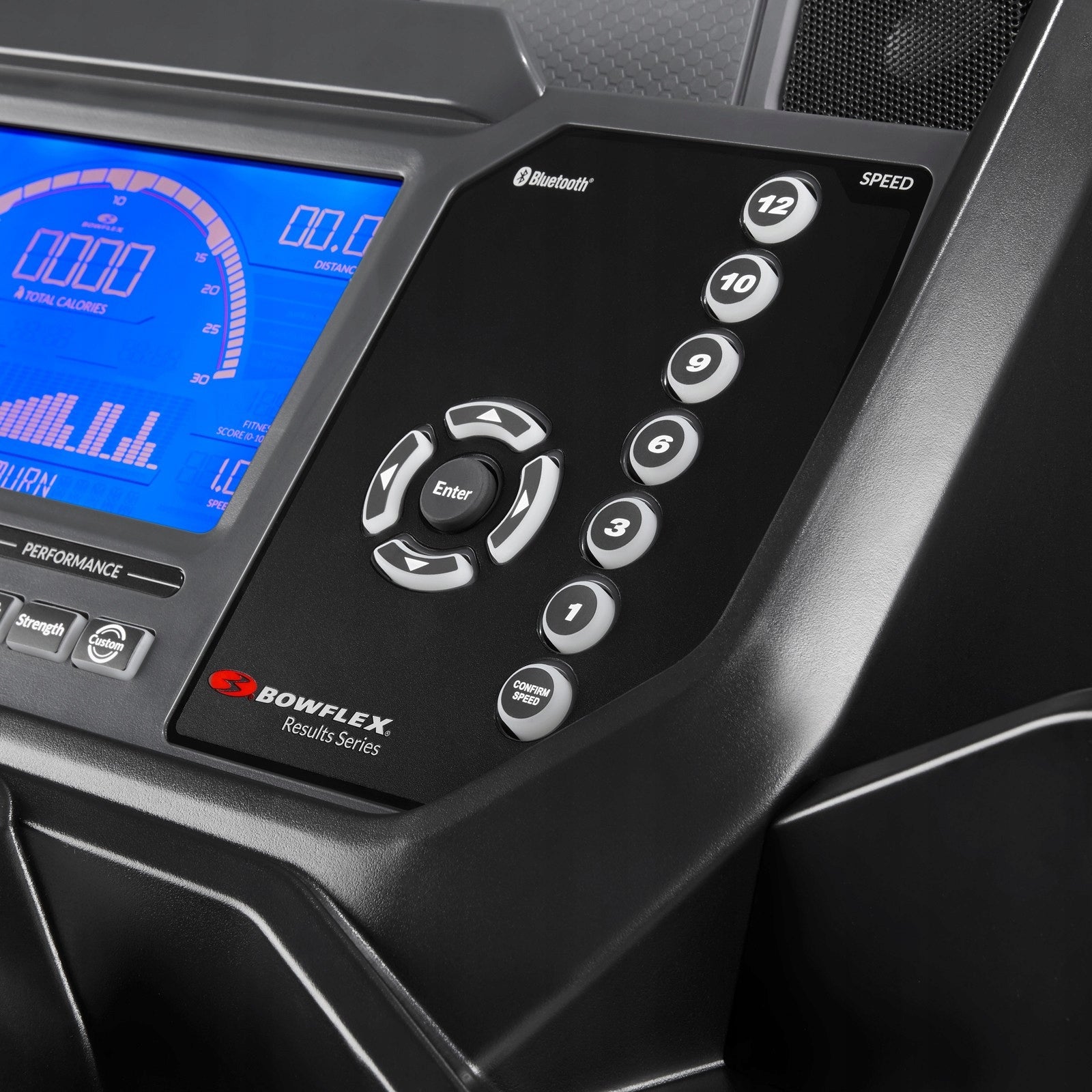 Electric treadmill Bowflex BXT 128 to 147 kg Measurements training duration distance speed pulse burned calories