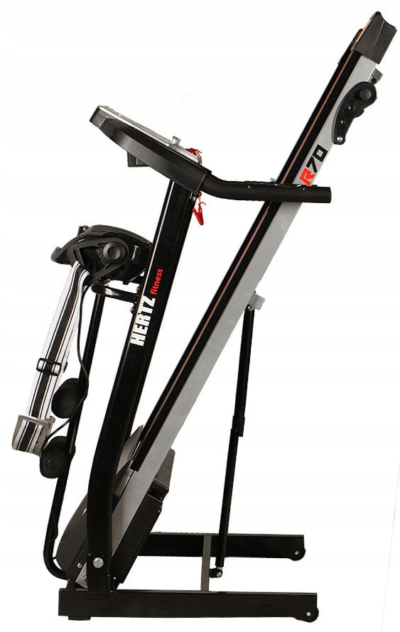 Electric treadmill HERTZ-FITNESS Electra R70 Additional features keyboard shortcuts safety key transport wheels place for water bottle place for mobile phone/tablet foldable training programs touch sensors display