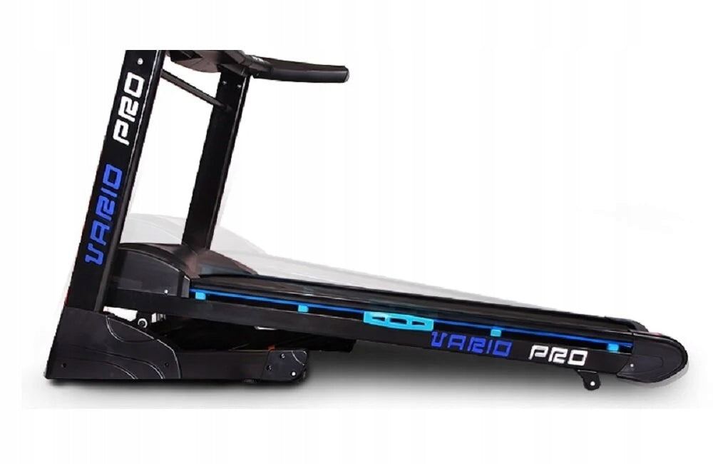 Electric treadmill HERTZ Vario Pro Additional features headphone jack foldable display transport wheels speakers telemetry belt place for water bottle keyboard shortcuts touch sensors safety key