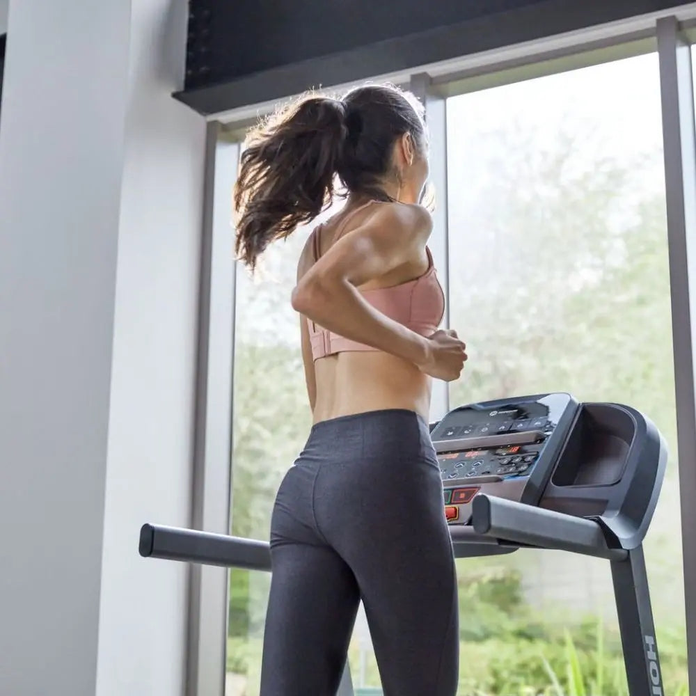 Electric treadmill Horizon Fitness TR 5.0 Additional features Bluetooth keyboard shortcuts safety key transport wheels place for water bottle place for mobile phone/tablet foldable training programs tilt angle adjustment touch sensors mobile device compatibility display