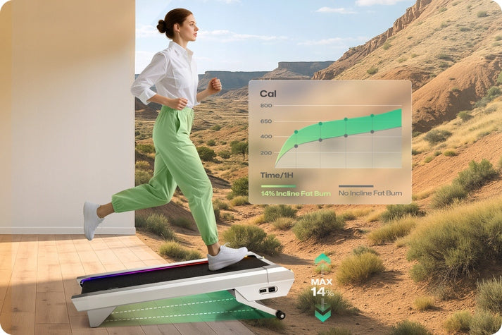 Electric treadmill Urevo Urevo CyberPad OFFICE 2, 14% 6KM/H, Silver Manufacturer code Bieżnia elektryczna Urevo CyberPad Office 2
