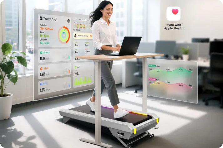 Electric treadmill Urevo Urevo CyberPad OFFICE 2, 14% 6KM/H, Silver Packaging status original