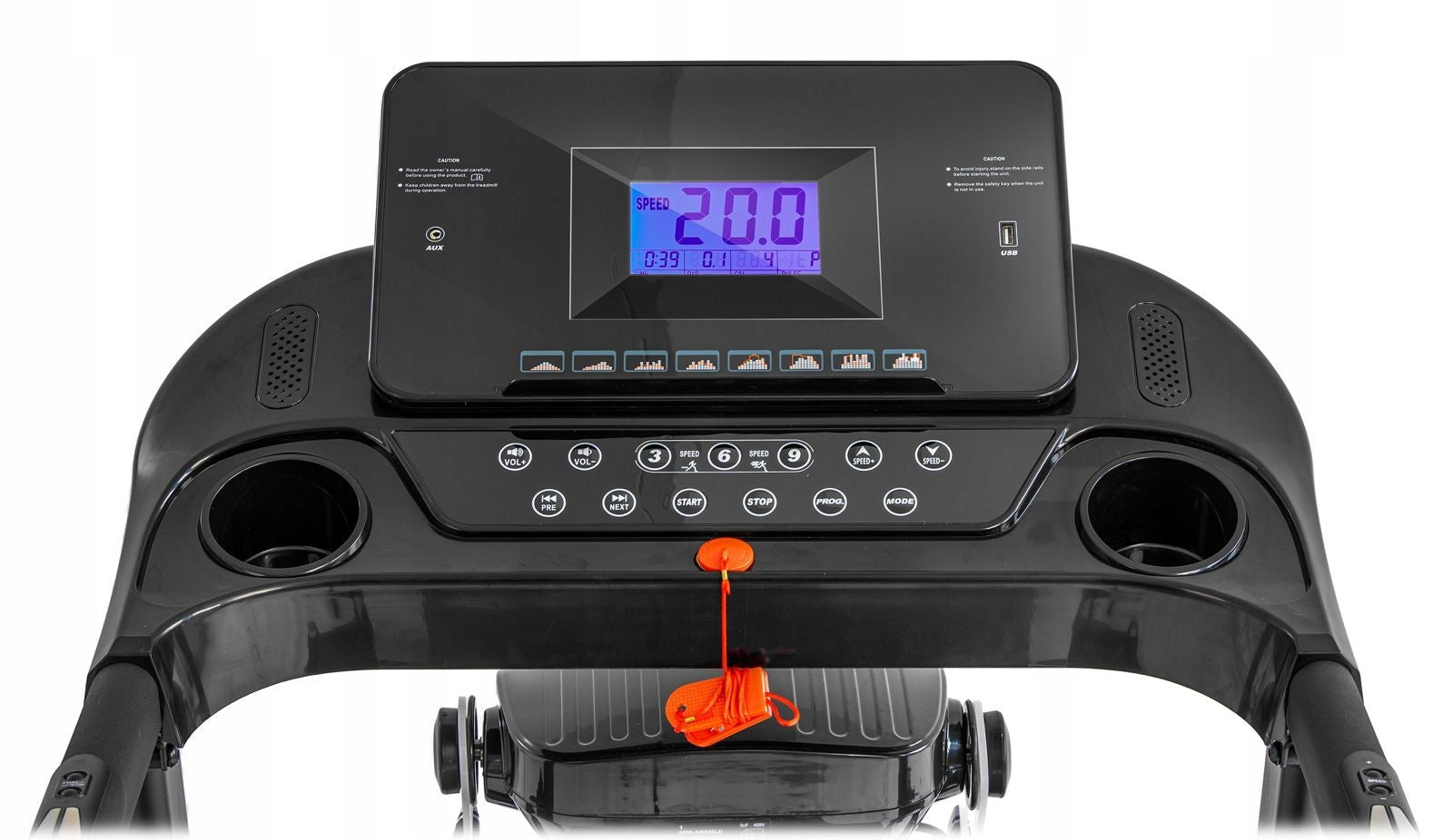 Electric treadmill Vigo RS Electric angle change 150kg 20km/h Corciano Measurements training duration distance speed pulse