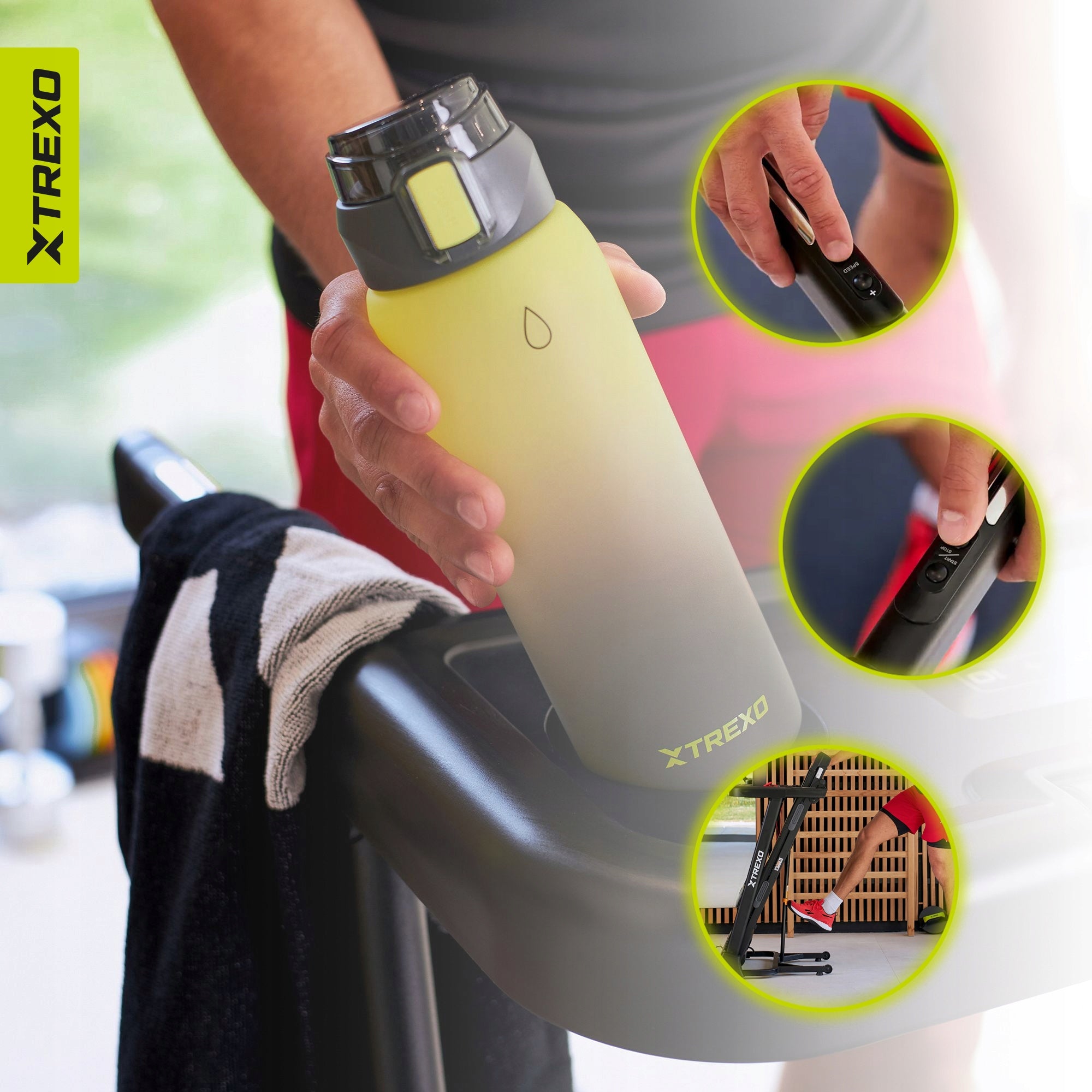 Electric treadmill XTREXO TXO-W325 Folding Tilt Adjustment 12 km/h Maximum user weight 120 kg