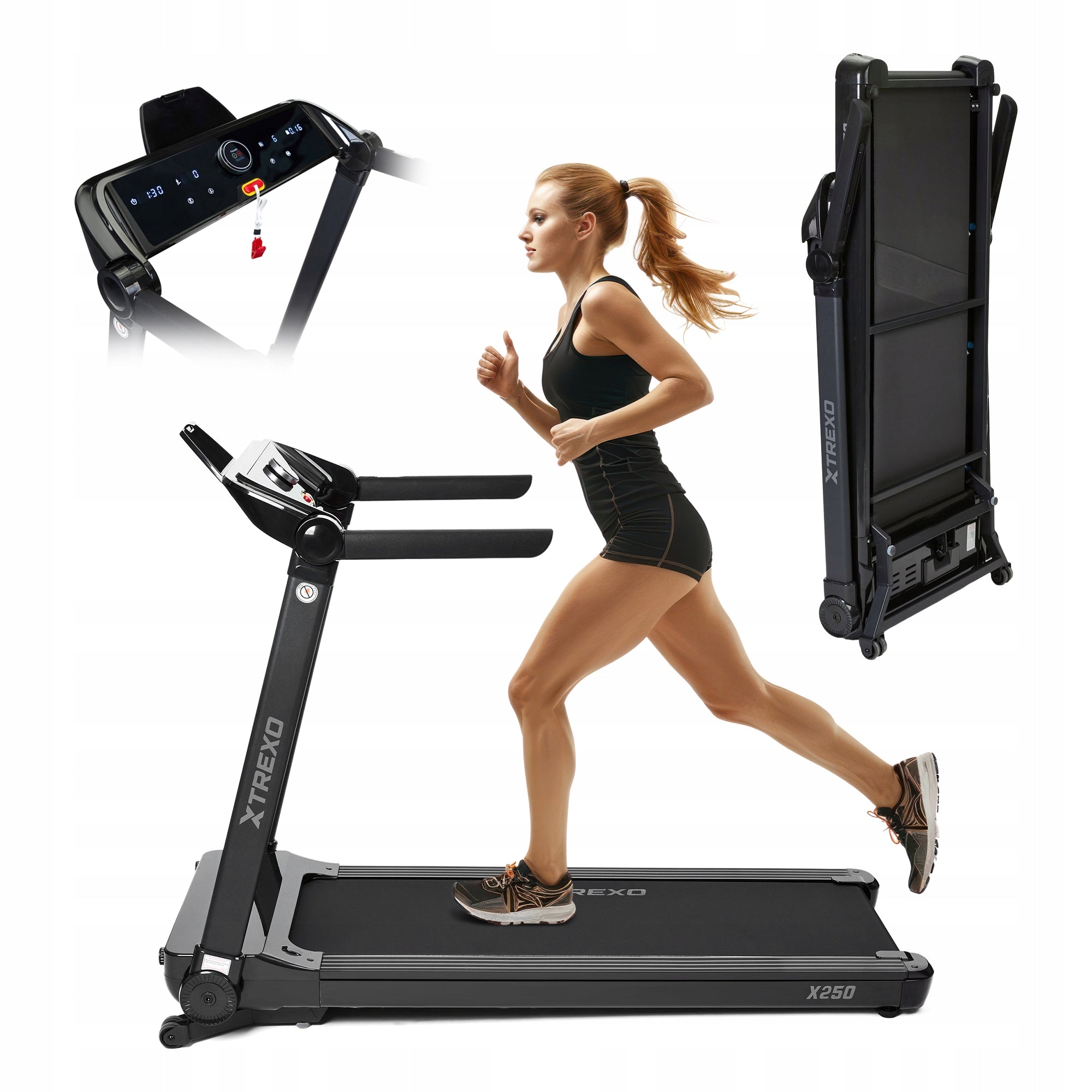 Electric treadmill XTREXO TXO-X250-B FOLDING ANGLE ADJUSTMENT 1-16 km/h