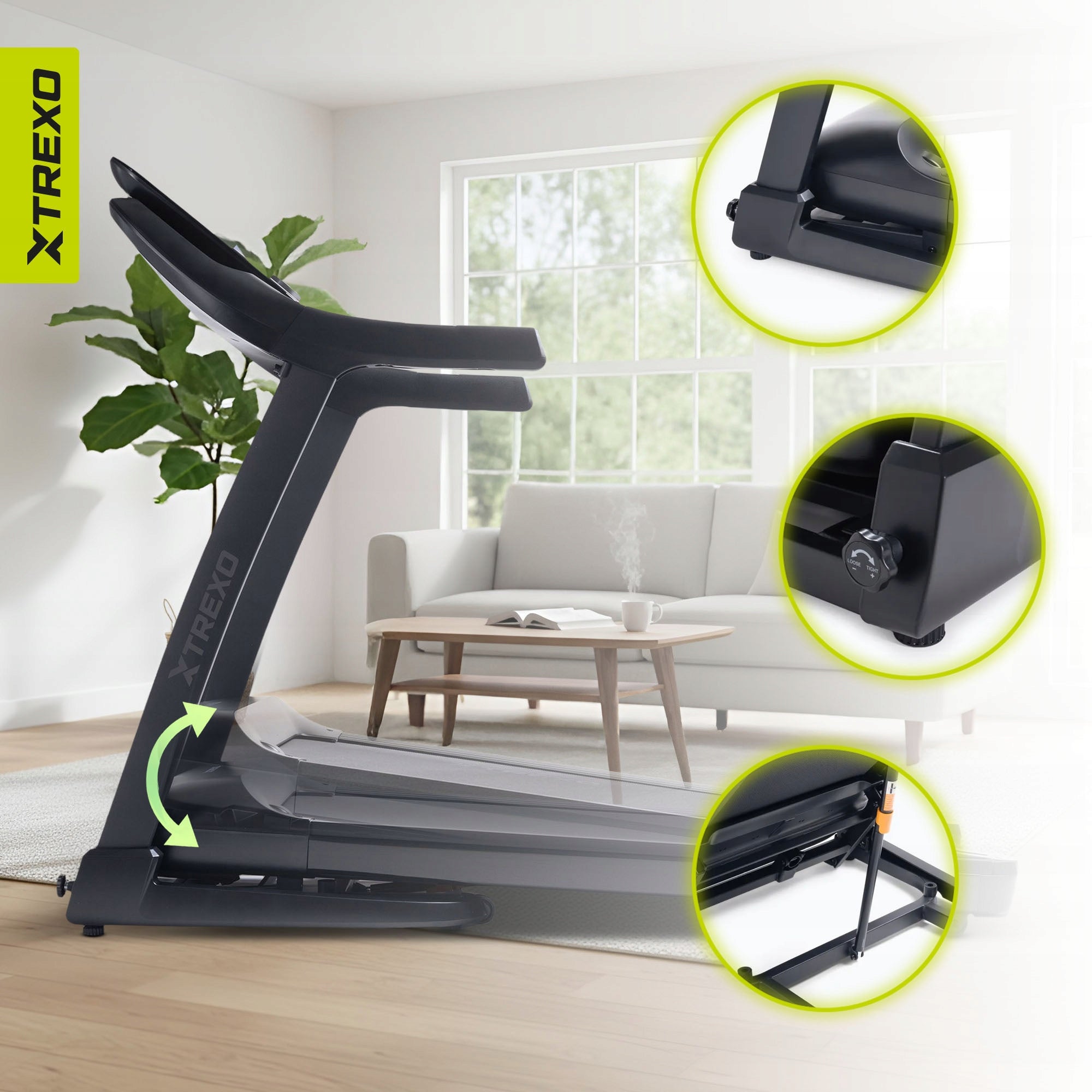 Electric treadmill XTREXO TXO-X350-B 1575x750x1313mm SHOCK ABSORPTION Model other