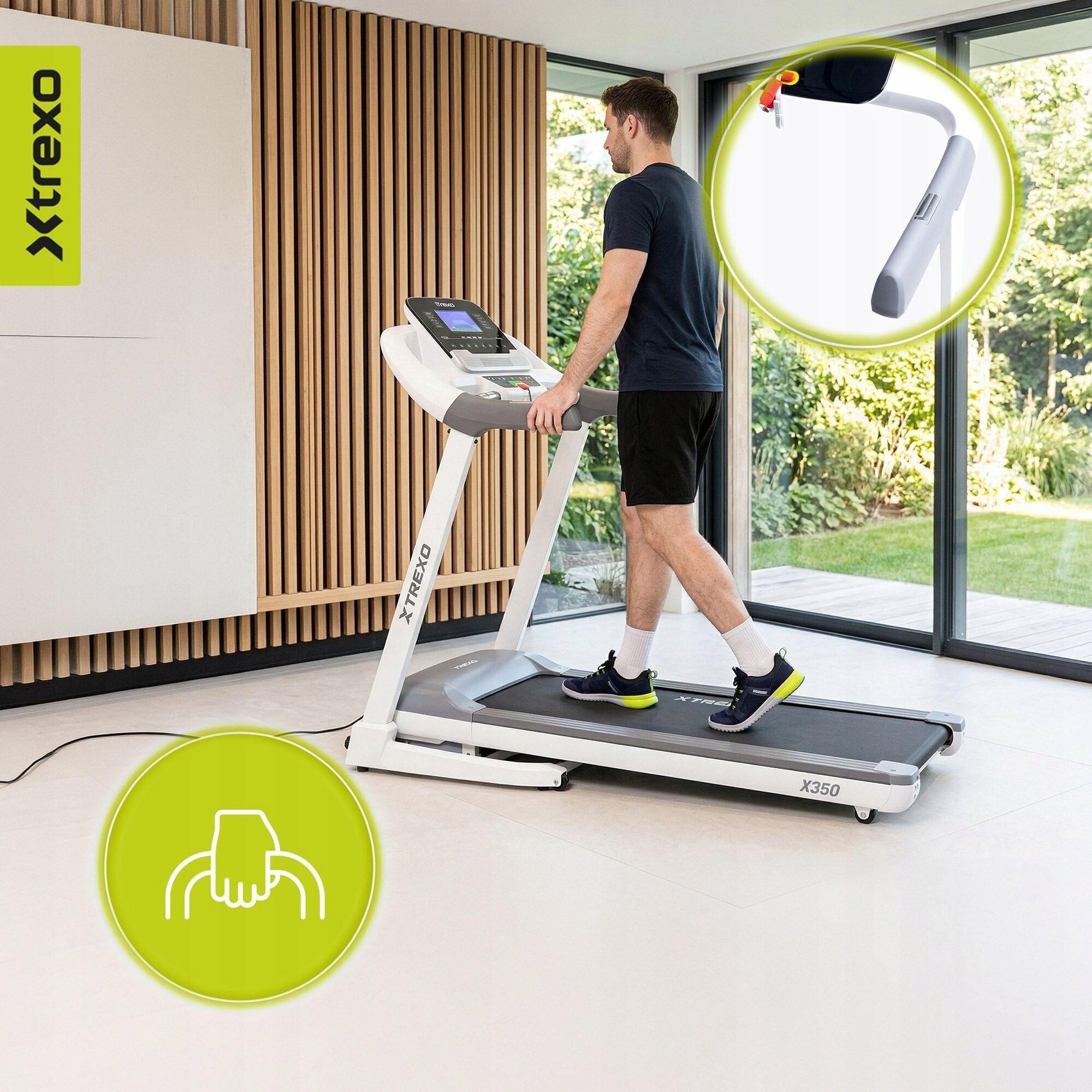 Electric treadmill XTREXO TXO-X350-W 1-16 km/h 157x79x127cm Maximum user weight 110 kg