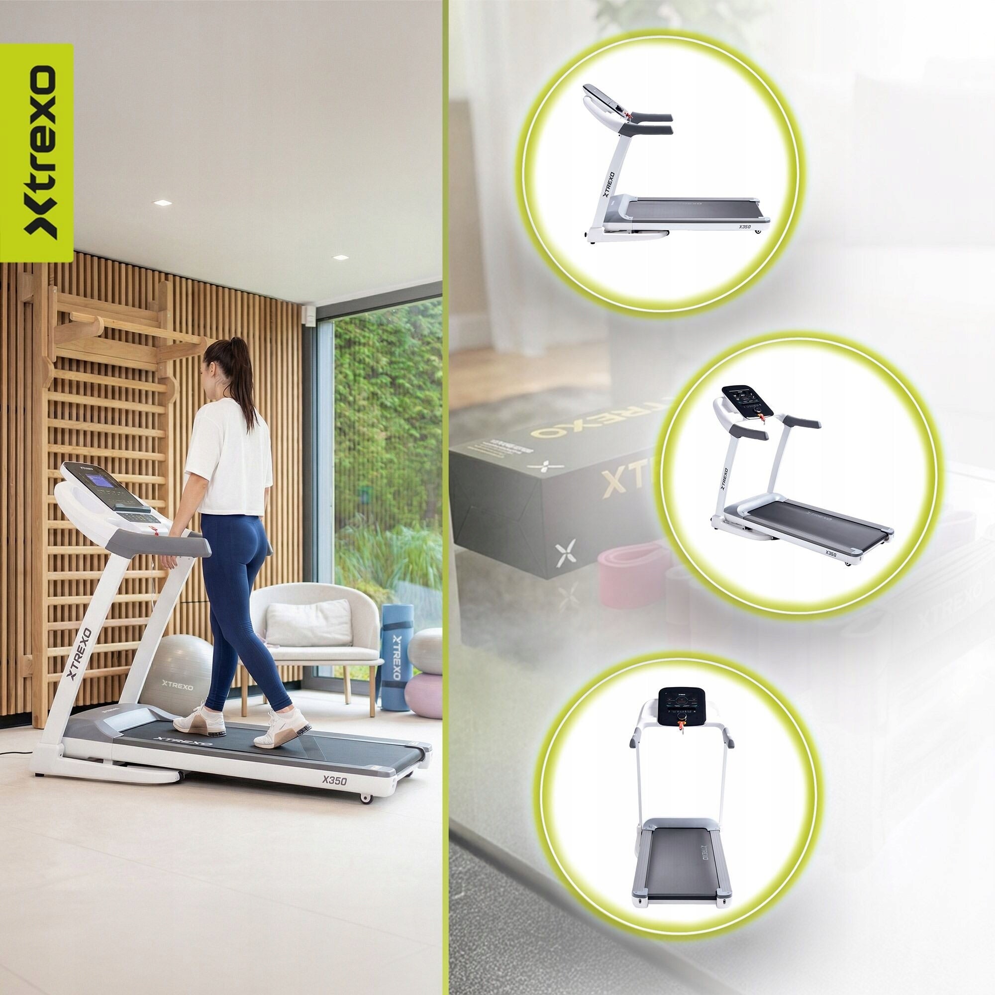 Electric treadmill XTREXO TXO-X350-W 1-16 km/h 157x79x127cm Model other