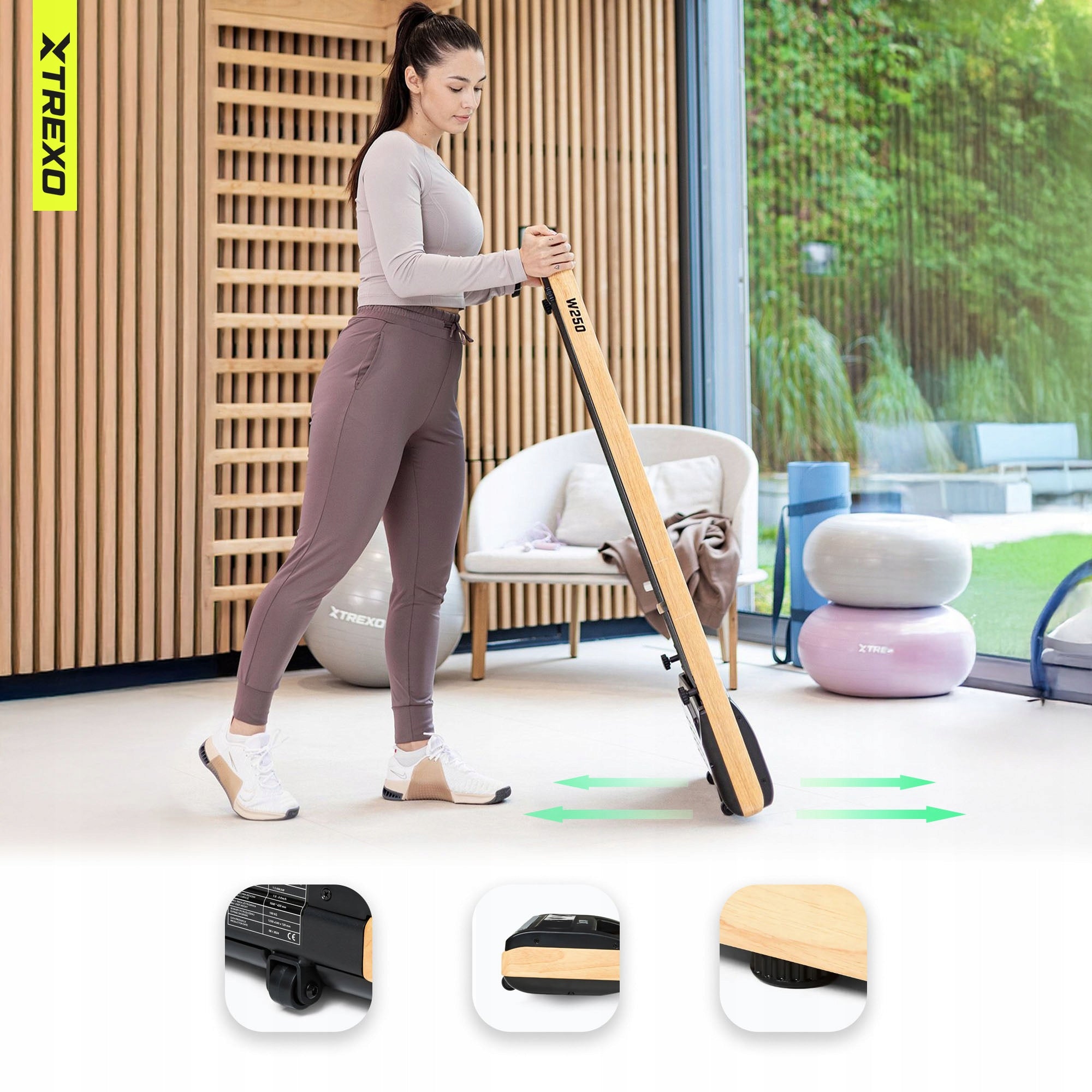 Electric treadmill XTREXO W250 Home Training Under bed walking pad Kind electric