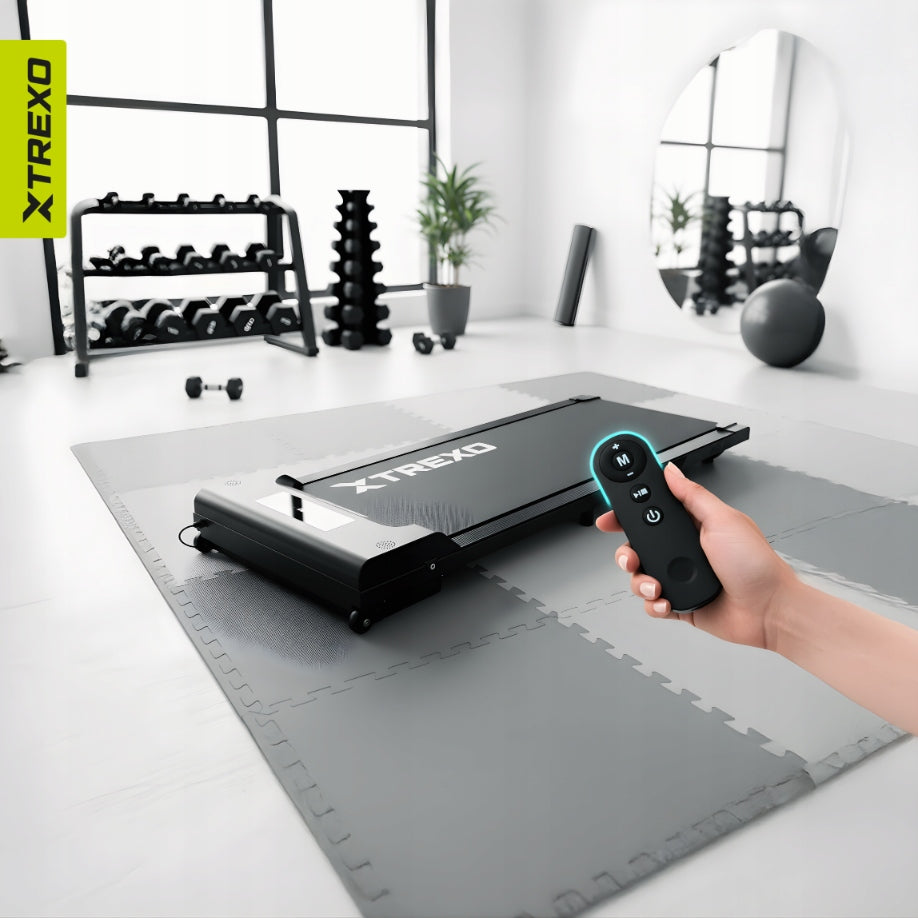 Electric treadmill XTREXO Walking Pad W100 black 131x58x17 cm 1-6 KM/H Measurements distance