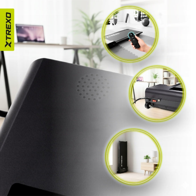 Electric treadmill XTREXO Walking Pad W100 black 131x58x17 cm 1-6 KM/H Model other