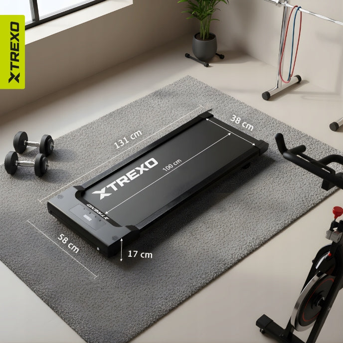 Electric treadmill XTREXO Walking Pad W100 black 131x58x17 cm 1-6 KM/H Packaging status original