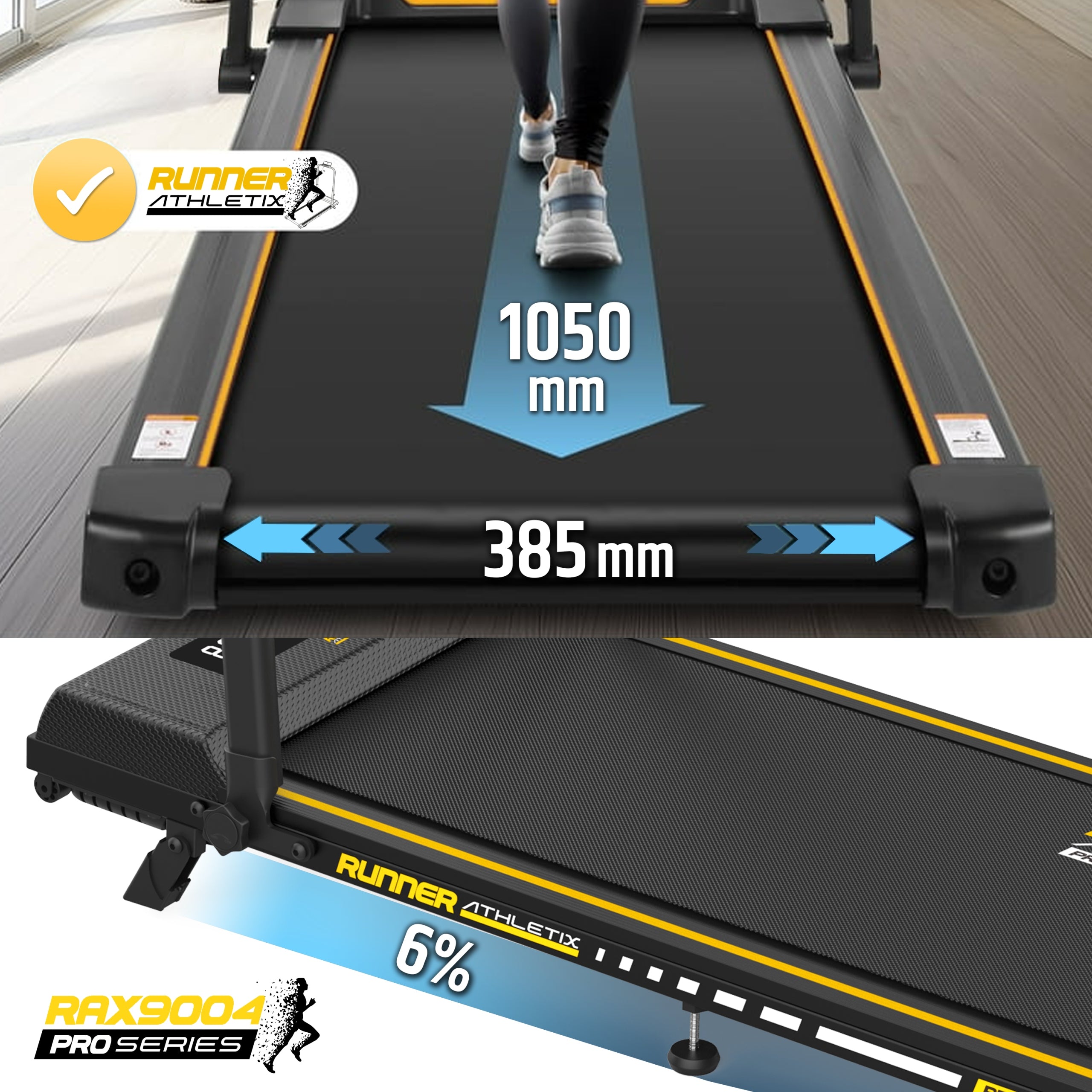 Electric treadmill folding Walkingpad QUIET for running 12kmh RAX9004 Kind electric