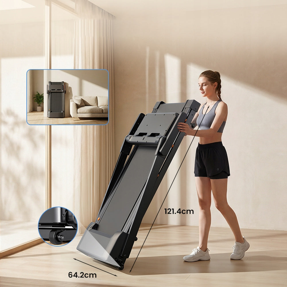 Electric treadmill strong 3HP tilt adjustment 15% APP 14km/h Number of workout programs 12