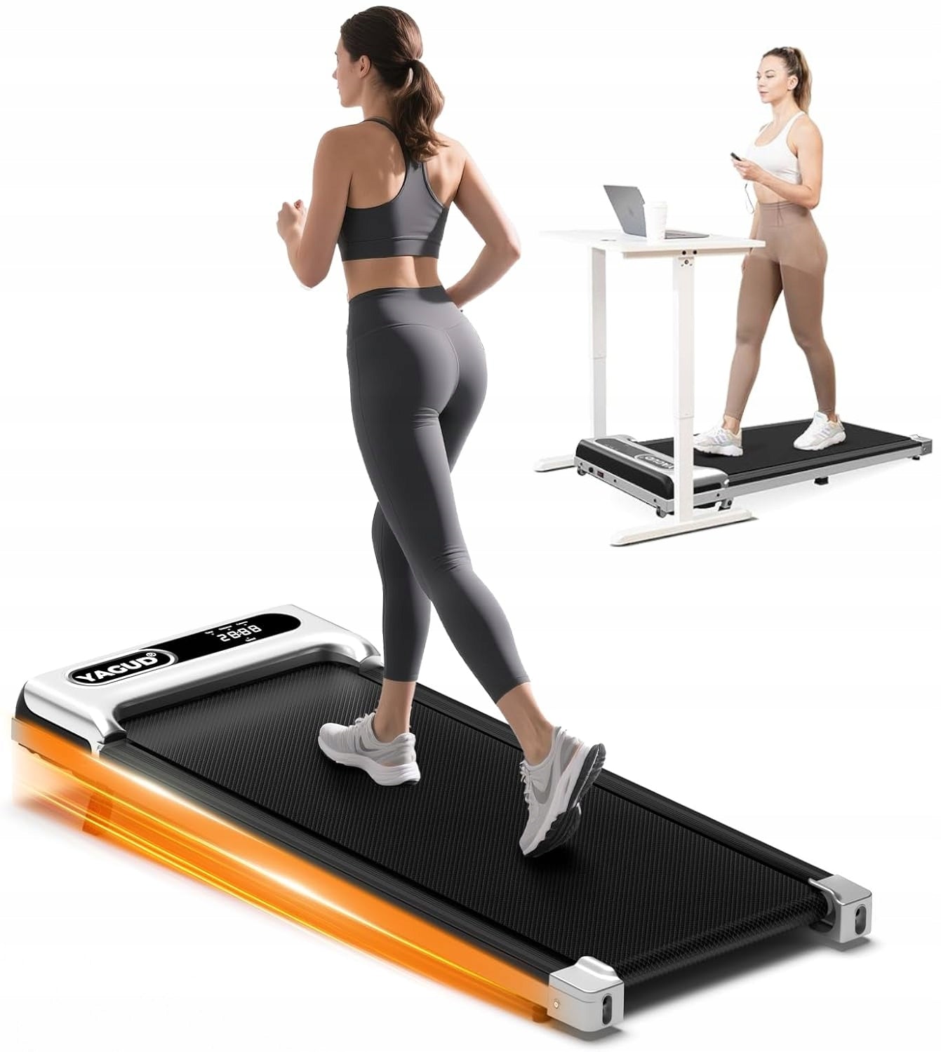 Electric treadmill under desk for home walking 1-6 km/h Yagud V2