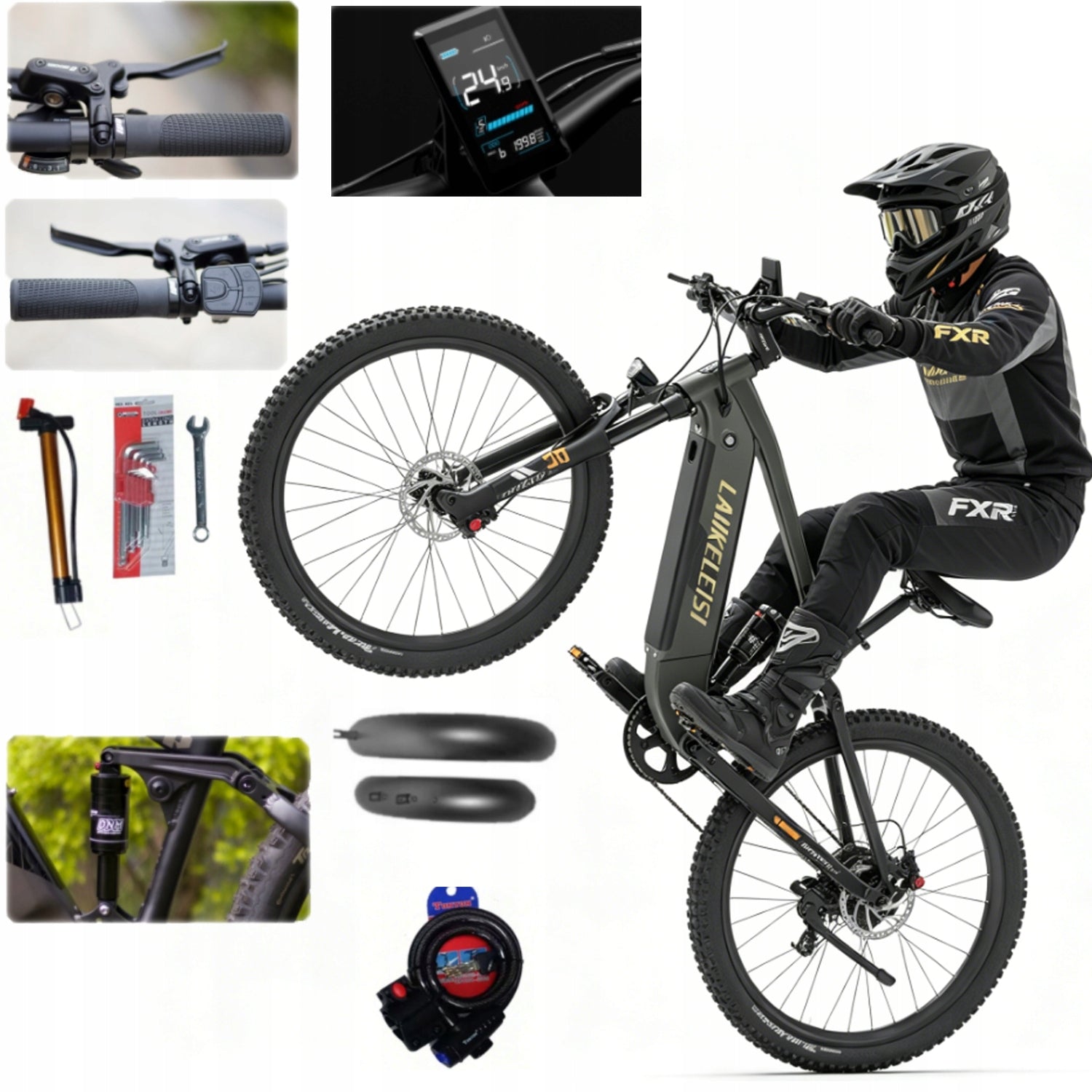 Electric vehicle LANKELEISI RX600PRO 2026 1000W 48V20AH 44KM/H 150KM 29"