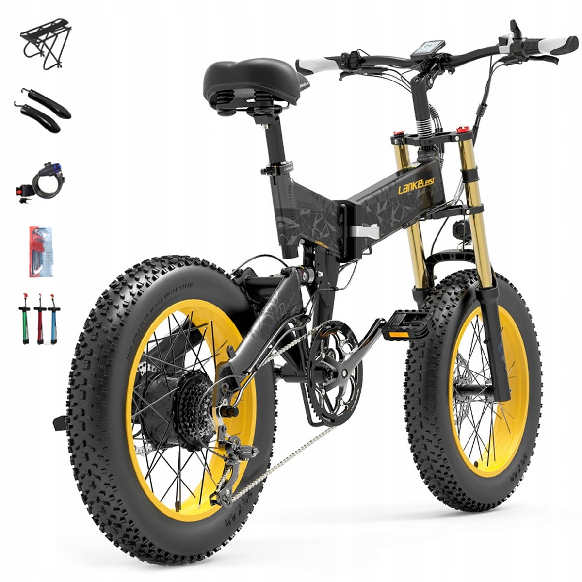 Electric vehicle LANKELEISI X3000PLUS 1000W 17.5AH 45KM/H 120km 20*4 Manufacturer code LANKELEISI X3000PLUS