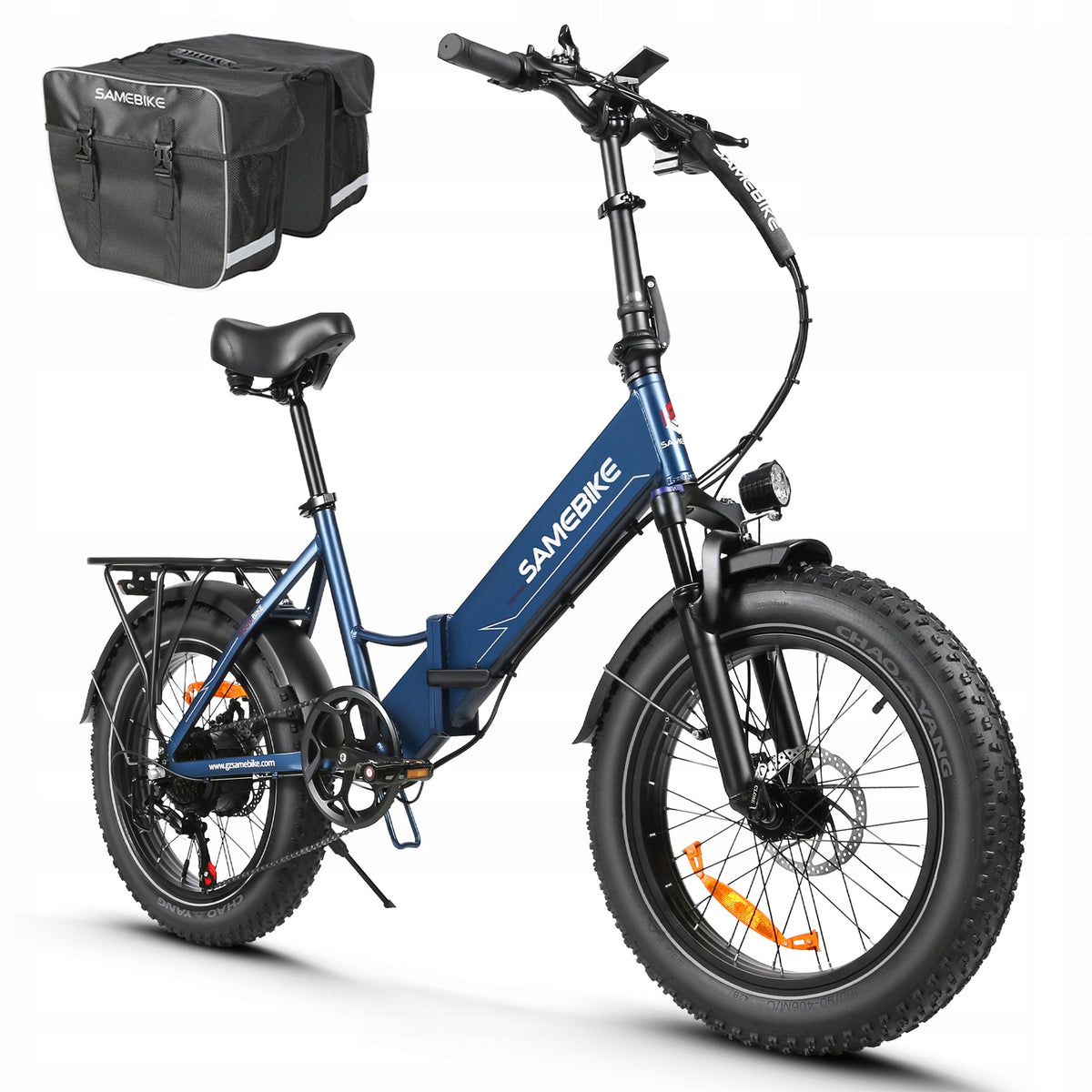 Electric vehicle Samebike LOTDM200 80KM 48V 13AH 40km/h 20" +Rear bag Packaging status original
