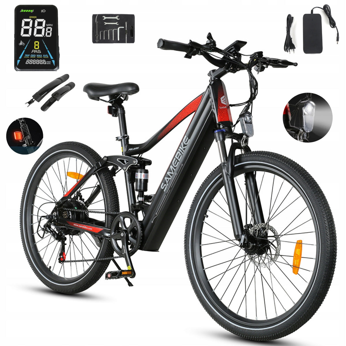 Electric vehicle Samebike XD26-II 750W 14AH 40KM/H 110HP hydraulic PL